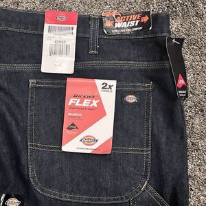 Dickies Relaxed Fit FLEX Heavyweight Carpenter Jeans 42x32 Pants Utility Denim